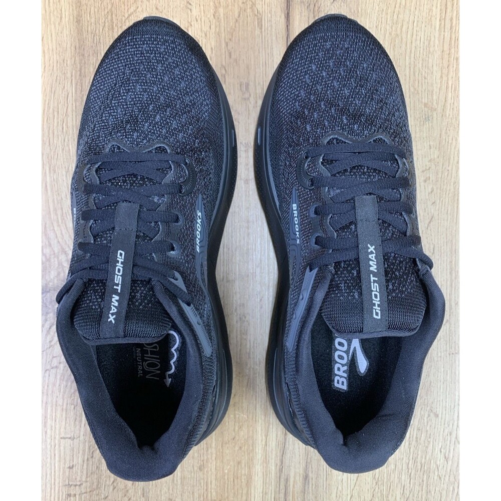 Brooks Ghost Max Women's Size 10 D Wide Black Running Walking Shoes 1203951D020 - Picture 10 of 13